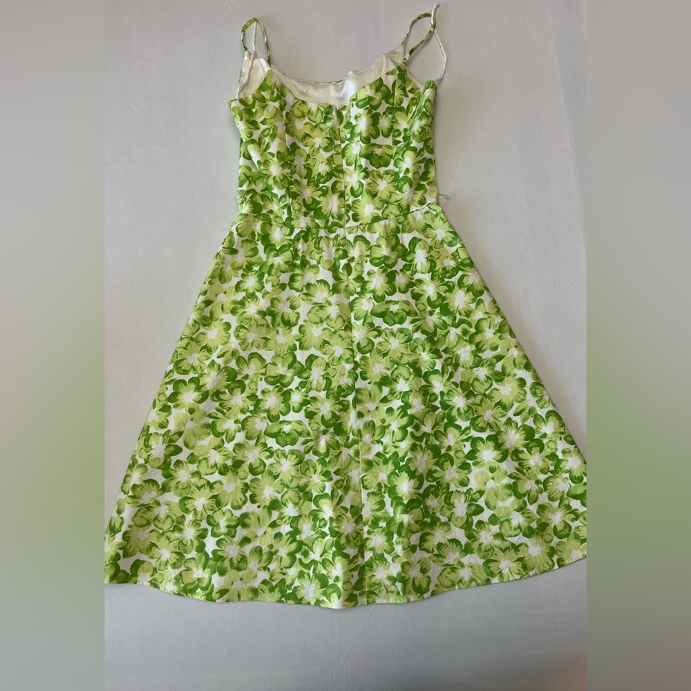 Jessica Howard Lime Green Floral Midi Dress - Picture 6 of 6